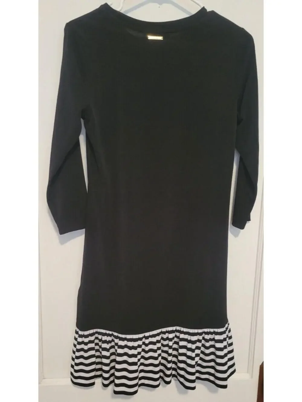 MICHAEL KORS Striped BLACK/WHITE WOMENS DRESS SIZE XS Wednesday - Picture 2 of 6